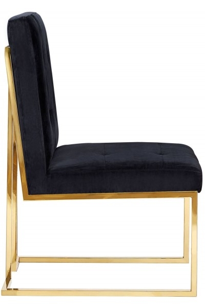 Akiko Black Velvet Chair - Set of 2 - Image 2
