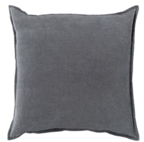 Cotton Velvet Pillow, 18"x18" with down insert - Image 0