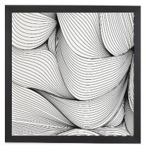 SEAMLESS LINES Framed Wall Art -30" x 30" - basic black frame - No mat - Image 0