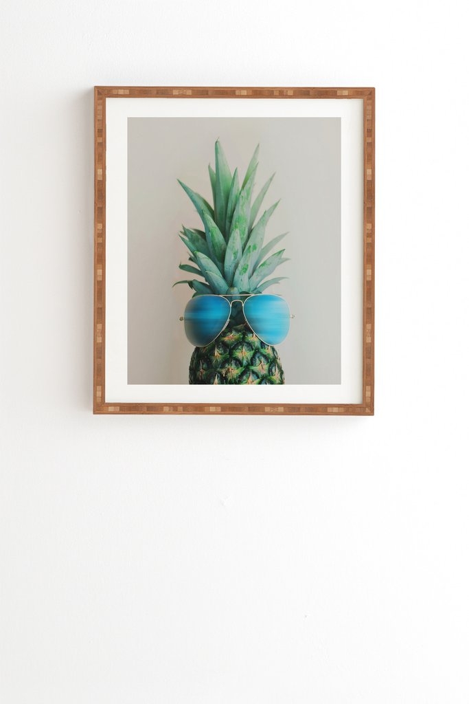 PINEAPPLE IN PARADISE - Gold Frame, 19x22.4 - Image 0
