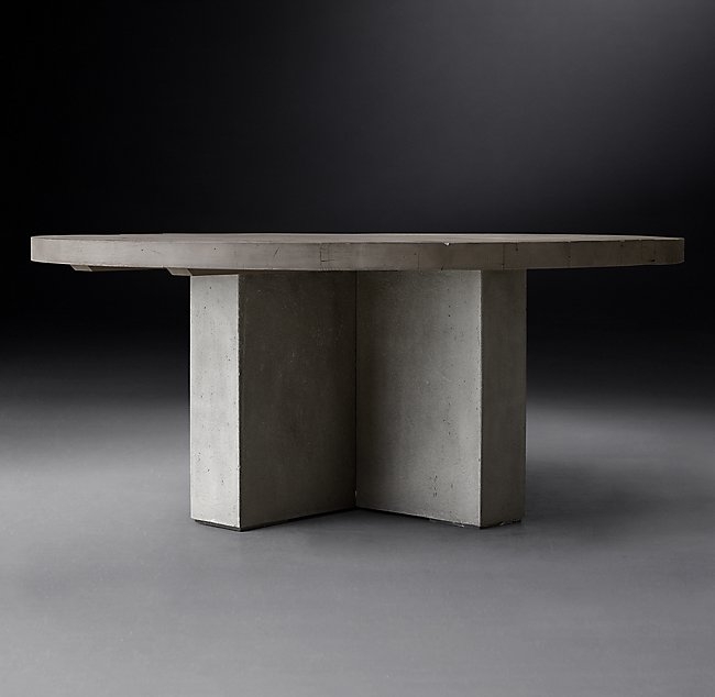 CONCRETE PIER ROUND DINING TABLE - 60" - Image 0
