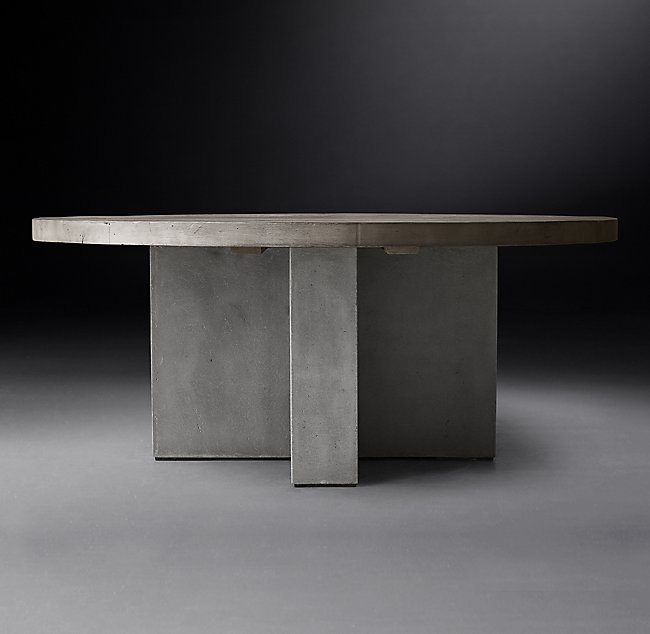 CONCRETE PIER ROUND DINING TABLE - 60" - Image 1