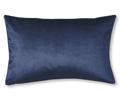Velvet Lumbar Pillow Cover, 14" X 22", Midnight - Image 0