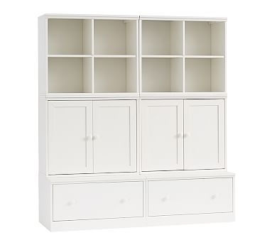 Cameron 2 Cubbies, 2 Cabinets, & 2 Drawer Bases, Simply White, UPS - Image 0