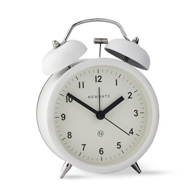 Newgate Charlie Bell Alarm Clock, White - Image 0