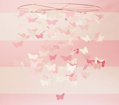 Pink Paper Butterfly Ceiling Mobile - Image 0