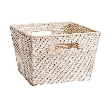 Large Quinn White Washed Basket - Image 0