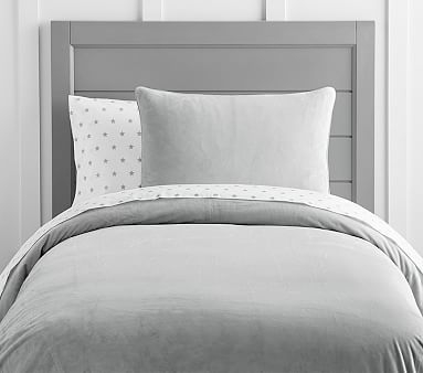 Luxe Chamois Duvet, Twin, Gray - Image 0