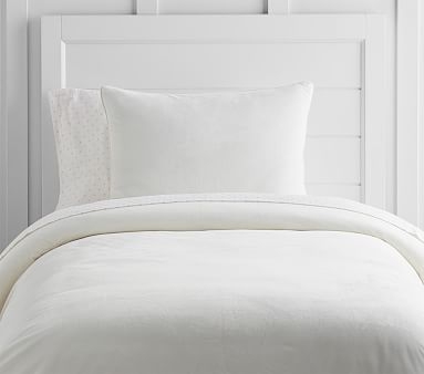 Luxe Chamois Duvet, Twin, Ivory - Image 0