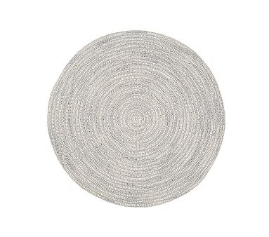 Round Mercer Rug, 5 Feet Round, Light Gray - Image 0