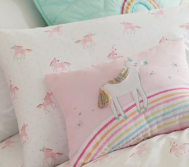 Molly Unicorn Pillow, 12x16, Multi - Image 1