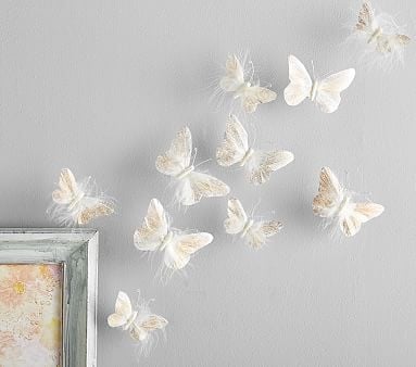 Feather Butterflies - Rosegold Glitter - Image 0