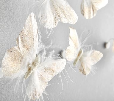 Feather Butterflies - Rosegold Glitter - Image 1