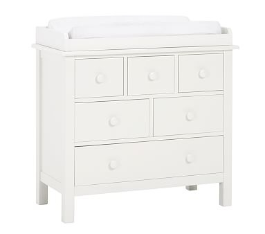 Kendall Nursery Dresser & Topper Set, Simply White - Image 0