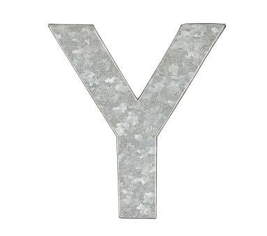 Galvanized Wall Letter, Y - Image 0