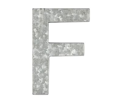 Galvanized Wall Letter, F - Image 0