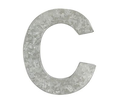 Galvanized Wall Letter, C - Image 0