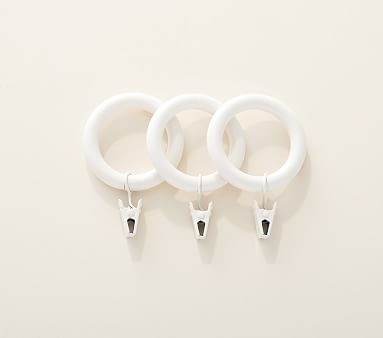 White Metal Clip Rings - Image 0