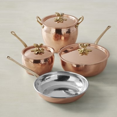 Ruffoni Historia Hammered Copper 7-Piece Cookware Set with Acorn Knobs - Image 0