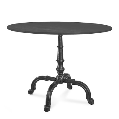 La Coupole Outdoor Dining Table, Round, Black Granite Top - Image 0