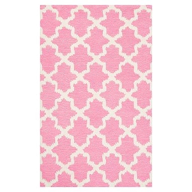 Breezy Lattice Rug, 8X10, Pink - Image 0