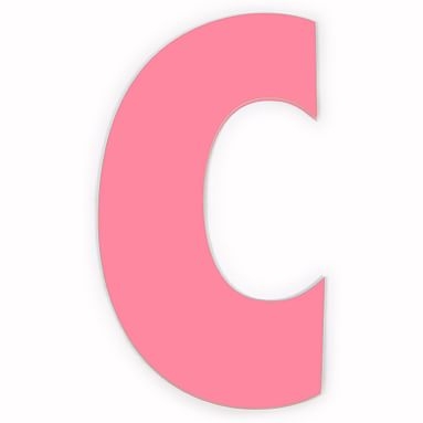 Taylor Wall Letters, Letter C, 30" Painted Pink - Image 0