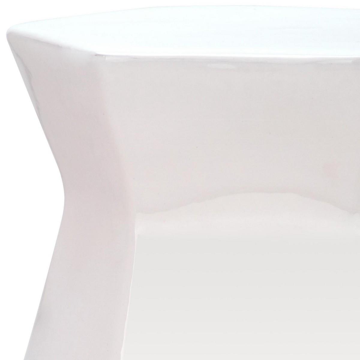 Modern Hexagon Garden Stool - Cream - Safavieh - Image 1