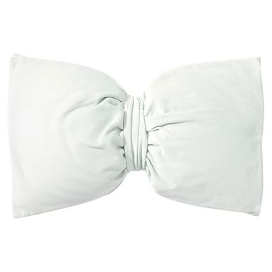 The Emily &amp; Meritt Velvet Bow Pillows, Quartz Pink - Image 1