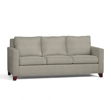 Cameron Square Arm Upholstered Sofa 86", Polyester Wrapped Cushions, Performance Tweed Silver Taupe - Image 1