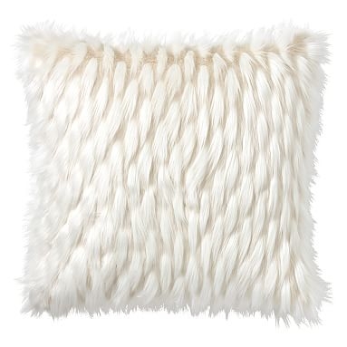 Faux-Fur Pillow Cover, 18 x 18", Winter Fox - Image 0