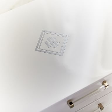 White Lacquer Jewelry Box - Image 1