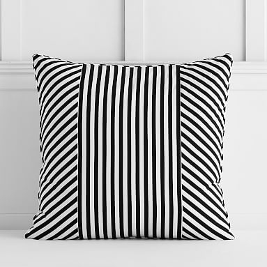The Emily &amp; Meritt Cabana Stripe Euro Pillowcase, Black/White - Image 0