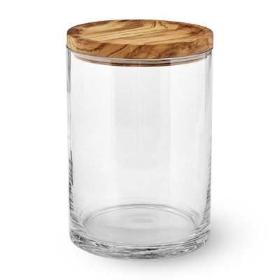 Olivewood & Glass Canister, Small - Image 0