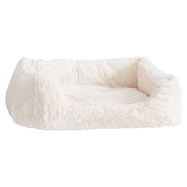 Faux-Fur Large Pet Bed, Ivory Luxe - Image 0