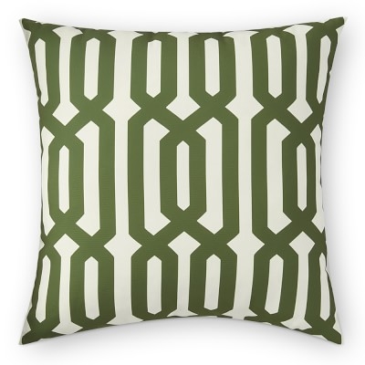 Outdoor Printed Graphic Links Pillow, 22" X 22", Palm - Image 0