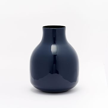 Enamel Vase Short Vase, Small, Nightshade - Image 0