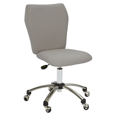 Airgo Armless Twill Chair, Light Gray - Image 0