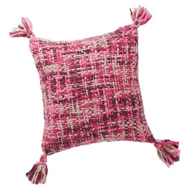 Chunky Knit Pillow Cover, 18x18, Pink Multi - Image 0
