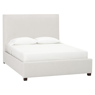 Raleigh Square Upholstered Bed, Queen, Twill White - Image 0