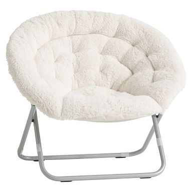 Sherpa Hang-A-Round Chair, Ivory - Image 1