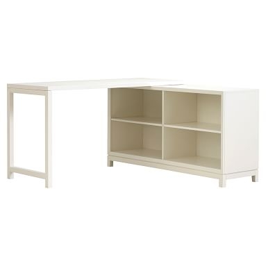 Rowan Classic Corner Desk, Lacquer Simply White - Image 1