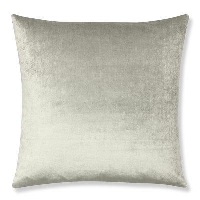 Velvet Pillow Cover, 22" X 22", Gray - Image 0