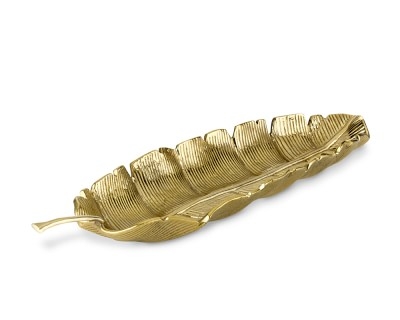 Banana Leaf Tray, Brass - Image 0