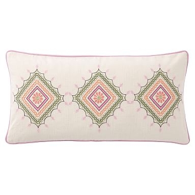 Diamond Desert Lumbar Pillow Cover, 12X24, Multi - Image 0