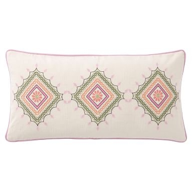 Diamond Desert Lumbar Pillow Cover, 12X24, Multi - Image 1