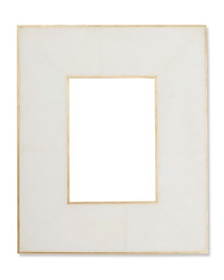 Revised Brass Bordered Stone Picture Frame, 5" X 7", White - Image 0