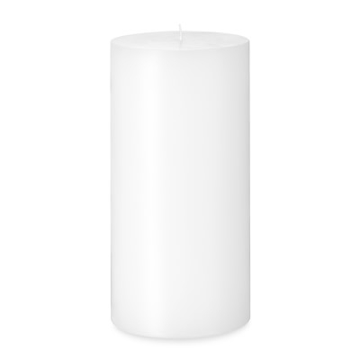 White Pillar Candle, 4"X 8" - Image 0