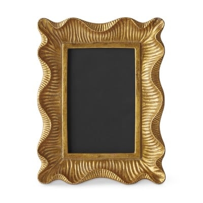 AERIN Gold Scalloped Gallery Frame, 4" X 6" - Image 0