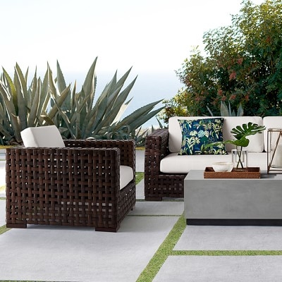 Lucca Concrete Outdoor Rectangle Coffee Table - Image 1