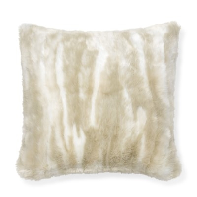 Faux Fur Pillow Cover, 18" X 18", Arctic Fox - Image 0